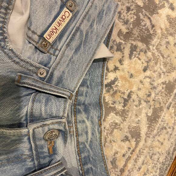 Calvin Klein Womens High Waisted Straight Leg Light 90s LOOSE - Picture 3 of 7